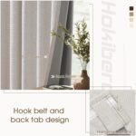 Hokibero Custom Made Curtains 2 Panels Set Faux Linen Curtains for Bedroom Nurse... - Image 5