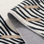 YIHOUSE Modern Hallway Runner Rug, 2x6 Runner Rugs, Black and White Rug Thin Non... - Image 3