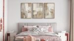 Shoci Large Framed Abstract Wabi Sabi Wall Art Modern Neutral Light Brown Color ... - Image 4
