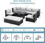 BULEXYARD 9 Pcs Highback Patio Furniture Set with Firepit, High-End Outdoor Sect... - Image 5
