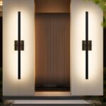 BesLowe 2-Pack 31.75inch Long Outdoor Wall Lights, Modern LED Exterior Lighting ... - Image 8