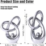 Silver Modern Abstract Art Home Decor Accent,Statues Coffee Table Decor for Livi... - Image 3