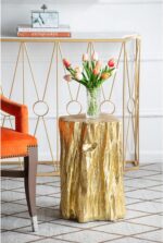 A&B Home Nature Wood Texture Inspired, End Table Side Table Living Room Furnitur... - Image 9