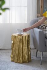 A&B Home Nature Wood Texture Inspired, End Table Side Table Living Room Furnitur... - Image 14