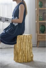 A&B Home Nature Wood Texture Inspired, End Table Side Table Living Room Furnitur... - Image 17