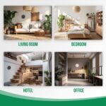 Wall Clock 12 Inch Silent Non-Ticking Imitation Wood Indoor Clock Round White De... - Image 6