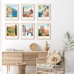FEOFTIE Vintage Travel Posters Italy Amalfi Coast Wall Art Retro Posters Set of ... - Image 4
