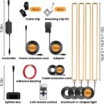 Black Shelf Lights, LED Bookcase Lighting Compatible with Alexa, WiFi Dimmable 2... - Image 5