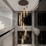 Flashing God Modern LED Chandelier, 10 Lights Black Dimmable Pendant Light with ... - Image 6