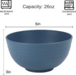 Homienly Soup Bowls, Cereal Bowl, Premium Wheat Straw Bowls Set of 8, Unbreakabl... - Image 5