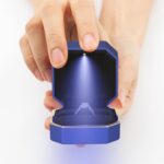 Luxury LED Jewelry Ring Box, Velvet Ring Gift Box Storage Case Organizer Holder ... - Image 4