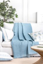Hofdeco Premium Coastal Decorative Throw Blanket for Patio Couch Sofa, Baby Blue... - Image 4