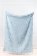 Hofdeco Premium Coastal Decorative Throw Blanket for Patio Couch Sofa, Baby Blue... - Image 5