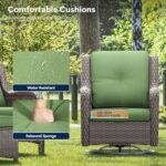 Luxury Wicker Patio Chairs, Outdoor Swivel Rocking Chair with Thickened Cushions... - Image 6