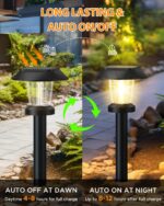 ALEPOD Solar Pathway Lights Outdoor - 10 Pack Solar Powered Garden Lights Waterp... - Image 5