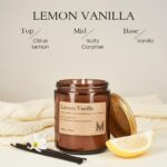 M&SENSE Lemon Vanilla Scented Christmas Candle Gift, Aromatherapy Candle Set for... - Image 3