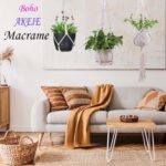 Macrame Plant Hanger Set of 3 Pack Hanging Planter Basket Holder Handmade Cotton... - Image 6