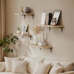 SKYSEN Floating Shelves for Wall Set of 6, 15.7in Wood Wall Shelf for Decor, Bat... - Image 3
