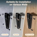 SKYSEN Floating Shelves for Wall Set of 6, 15.7in Wood Wall Shelf for Decor, Bat... - Image 6
