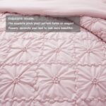 BEDAZZLED King Size Comforter Sets, Pink Bedding Comforter Set, 3 Pieces Pinch P... - Image 4