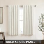KOUFALL Linen Bathroom Window Curtain,Short Curtain Blackout for Bedroom,Cafe Cu... - Image 3