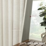 KOUFALL Linen Bathroom Window Curtain,Short Curtain Blackout for Bedroom,Cafe Cu... - Image 5