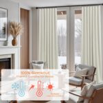 KOUFALL Linen Bathroom Window Curtain,Short Curtain Blackout for Bedroom,Cafe Cu... - Image 6
