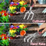 Garden Tools Set, 30 Piece Stainless Steel Gardening Kit with Vintage Floral Tot... - Image 4