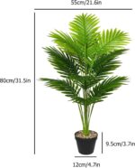 Artificial Plant in Pot Fake Tree Trunks Leaves Faux Potted for Indoor Outdoor M... - Image 3