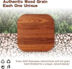 Solid Wood Floating Shelves,23.6in Finished Real Wood Wall Shelves with Heavy-Du... - Image 3