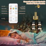 Gold Battery Operated Wall Sconce, Wireless Wall Lights Set of 2, Dimmable Wall ... - Image 6