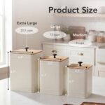 PERFNIQUE Kitchen Canisters for Countertop Set of 3, Airtight Canisters Sets for... - Image 3