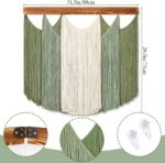 Dremisland Macrame Wall Hanging Dip-Dyed Large Boho Wall Decor Yarn Tapestry Han... - Image 3