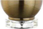 JONATHAN Y 25" Brass Gold Metal and Crystal Teardrop LED Table Lamp for Bedroom ... - Image 5