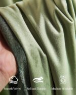 StangH Sage Green Velvet Curtains 84 Inches Long, Elegant Style Home Decor Windo... - Image 4