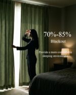 StangH Sage Green Velvet Curtains 84 Inches Long, Elegant Style Home Decor Windo... - Image 5