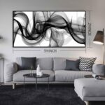 Abstract Wall Art for Living Room, Black and White Canvas Wall Decor for Bedroom... - Image 4