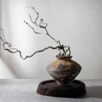 Rusty Ceramic Vase, Wabi Sabi Decorative Pottery Flower Vase for Centerpieces, T... - Image 3