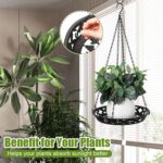 Enhon 3 Pack Plant Hanger, 12 Inch Metal Hanging Planter for Indoor Outdoor Plan... - Image 3