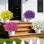 Bassion Artificial Flowers for Outdoors, 20 Bundles Silk Fake Flowers UV Resista... - Image 5