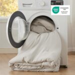 Bedsure King Comforter Set, Beige Soft Prewashed Bedding for All Seasons, 3 Piec... - Image 5