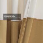 Cream Ivory Gold Velvet Curtains 84 inch Color Block Luxury Elegant Modern Livin... - Image 4