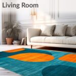 5'x7' Washable High Traffic Area Rug, Vibrant Mid Modern Hallway, Flatwoven Area... - Image 3