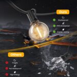 Outdoor String Lights 25 ft, G40 Led Patio Light with 13pcs Bulbs, Shatterproof ... - Image 6