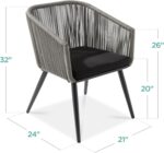 Best Choice Products Set of 2 Patio Dining Chairs, Outdoor Seating for Backyard,... - Image 4
