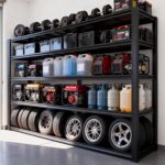 5-Tier Metal Storage Shelves, Adjustable Shelving Units, Boltless Assembly, Blac... - Image 3