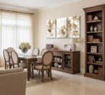 3 Pcs Modern White Floral Golden Leaves Canvas Wall Art Neutral Boho Beige Botan... - Image 5