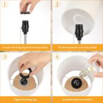 Lakumu Set of 2 Table Lamps with 2 USB Ports, Modern Bedside, Desk Lamps with Pu... - Image 7