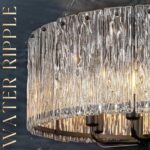 CATINER Modern Drum Chandelier 24.4" Black Crystal Glass Chandeliers 8-Light Lux... - Image 8