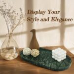 YMXYJM Genuine Real Natural Marble Tray for Bathroom, Luxury Indian Green Stone ... - Image 5